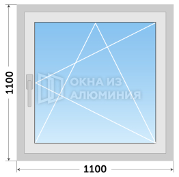 Алюминиевое окно откидное с монтажом AL-613